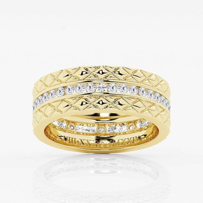 Design ID 4884 - Truly Custom 1 1/10 ctw Round Lab Grown Diamond Wedding Band with Engraving